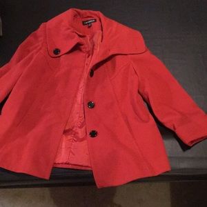 Like new red pea coat